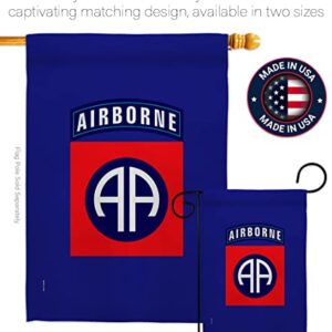 US MILITARY U.S. Army 82nd Airborne Division Flag Armed Forces Double-Sided Lawn Decoration Gift House Garden Yard Banner United State American Military Veteran, 12" x 18.5 Made in USA