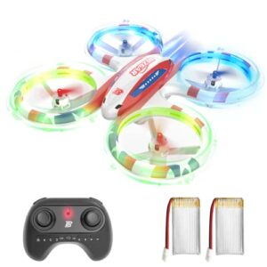 bezgar hq051 mini drone for kids – rc drone indoor, led remote control drone with 3d flip, headless mode and 2 speed propeller full protect small drone for beginners, great gifts for boys and girls