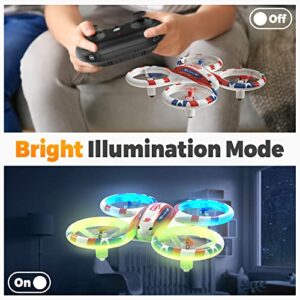 BEZGAR HQ051 Mini Drone for Kids - RC Drone Indoor, LED Remote Control Drone with 3D Flip, Headless Mode and 2 Speed Propeller Full Protect Small Drone for Beginners, Great Gifts for Boys and Girls