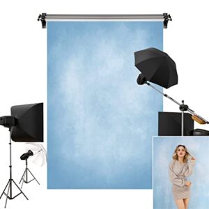 Kate 5x7ft/1.5x2.2m Blue Backdrop Texture Baby Blue Portrait Photo Shoot Studio Props