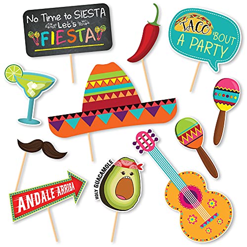 Fiesta Theme Photography Backdrop & Studio Props Kit, Cinco De Mayo Party Decorations, Mexican Photo Booth Background for Pictures, Summer Pool Mexicana Birthday Party Supplies