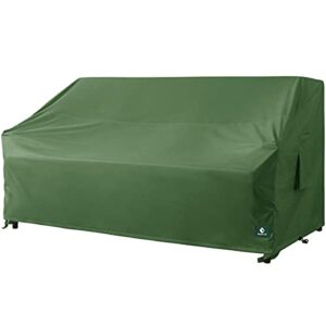 chun yi patio sofa cover, heavy-duty patio bench cover, uv-coated ultra-durable outdoor furniture sofa cover for lawn garden with air vent 3-seater (64″ wx26 dx35 h,green)