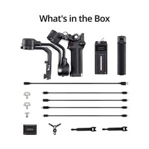 DJI RSC 2 - 3-Axis Gimbal Stabilizer for DSLR and Mirrorless Camera, Nikon, Sony, Panasonic, Canon, Fujifilm, 6.6 lb Payload, Foldable Design, Vertical Shooting, OLED Screen, Black