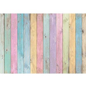 allenjoy 7x5ft colorful wood photography backdrops for girls boys kids baby portrait baby shower no crease wooden texture painting banner for birthday party background photo studio props