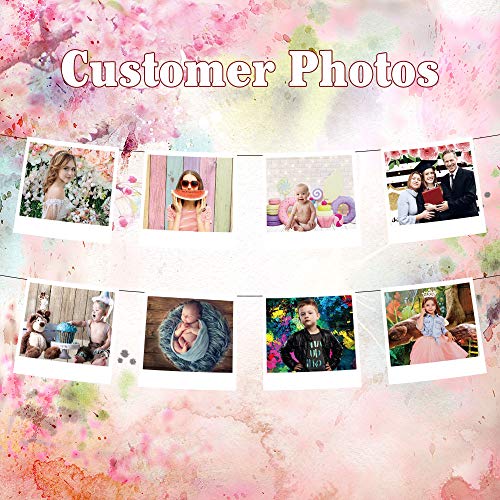Allenjoy 7x5ft Colorful Wood Photography Backdrops for Girls Boys Kids Baby Portrait Baby Shower No Crease Wooden Texture Painting Banner for Birthday Party Background Photo Studio Props