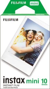 fujifilm instax mini film single pack 10 sheets per pack, white border (16386004)
