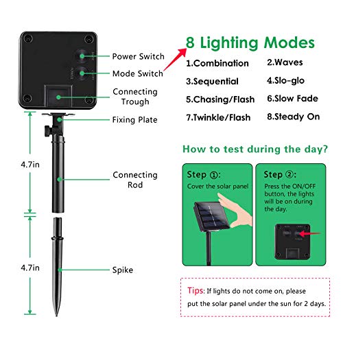 Super-Long 2-Pack Each 85FT Solar String Lights Outdoor, 480 LED Extra-Bright Solar Christmas Lights Outdoor, Waterproof Green Wire 8 Modes Solar Xmas Tree Lights Outdoor Decorations (Warm White)