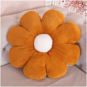 lanfire flower throw pillows plush cushion standard pillows patio furniture cushions home chair pads (50 cm, brown white)