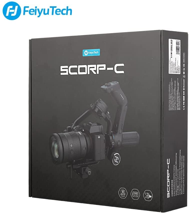 FeiyuTech SCORP-C Camera Stabilizer Gimbal for DSLR and Mirrorless Camera, Camera Handheld Gimbal 3-Axis, 5.5lbs Payload, for Sony α7Ⅳ A6300/A6400 A7S3 a9/a7 for Canon 5D3/80D for Nikon D7500/Z5/Z6 II