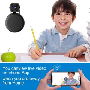 FULAO Mini Hidden Camera Small WiFi Spy Camera FHD 1080P Tiny Nanny Cam for Home/Office Security Stronger Night Vision - Flexible Lens - Indoor/Outdoor Use