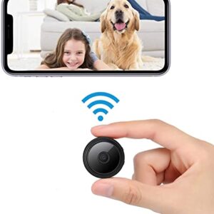 Mini Camera WiFi Wireless Nanny Cam, 1080p HD Home Security Camera,Night Vision Indoor/Outdoor Small Dog Pet Camera for Mobile Phone Applications in Real Time