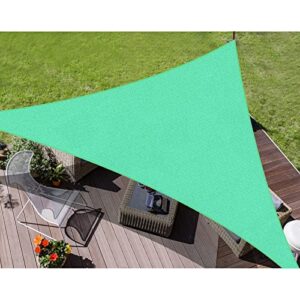 iCOVER Sun Shade Sail Canopy 16'5"x16'5"x16'5", 185GSM Fabric Permeable Pergolas Top Cover, for Outdoor Patio Lawn Garden Backyard Awning, Teal