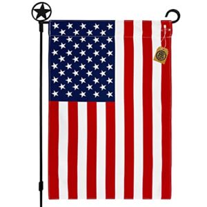 salt and palms american 4th of july garden flag made in the usa premium poly poplin weather resistant double-sided fade resistant patriotic united states stars and stripes perfect decor for outdoor yard porch patio lawn 12.5 x 19 inches