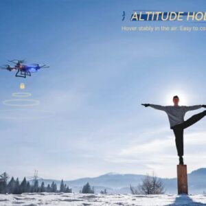 UranHub Drone with Camera for Adults HD 2K Live Video Drone for Beginners and Kids w/Gesture Control, Voice Control, Altitude Hold, Headless Mode, 2 Batteries, Compatible with VR Glasses