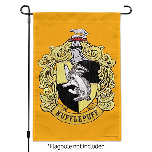 Harry Potter Hufflepuff Painted Crest Garden Yard Flag