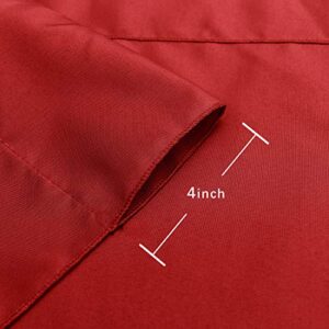 Hiasan Red Backdrop Curtains for Parties, Polyester Photography Backdrop Drapes for Family Gatherings, Wedding Decorations, 5ftx10ft, Set of 2 Panels