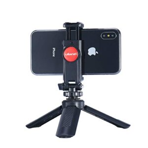 ST-06 Camera Hot Shoe Phone Tripod Mount Adapter 360 Rotation Phone Holder with Cold Shoe for Mic Light Stand Compatible with Canon Nikon Sony DSLR for DJI Ronin SC Gimbal Stabilizer