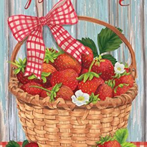 Briarwood Lane Strawberries Summer Garden Flag Fruit 12.5" x 18"