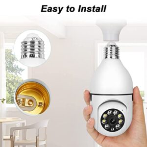 plencell Light Bulb Camera, 1080P Light Bulb Surveillance Camera, Wireless 2.4GHz WiFi Light Bulb Surveillance Camera, 360° Home Surveillance Camera Light Bulb,Can be Used Indoors and Outdoors