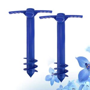 DOITOOL Beach Umbrella Sand Anchor，2Pcs Outdoor Umbrella Auger Base with Ground Anchor Screw，Umbrella Screw Anchor for Sand Beach Garden Patio - Universal & One Size Fits All