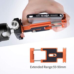 K&F Concept Aluminum Alloy Quick Release Plate with 1/4 Inch Screw for Camera, Cage, Cellphone etc (Orange)