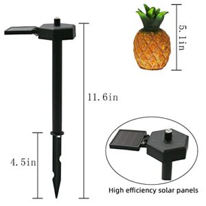 VGYVGYCC Garden Decor Solar Stake Lights - 2 Pack Outdoor Pineapple Waterproof Lights Pathway Yard Lawn Walkway Decoration