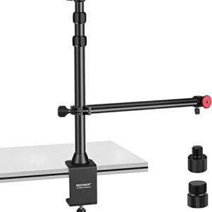 NEEWER Tabletop Camera Mount Stand with Flexible Arm, Overhead Height Adjustable Light Stand Mount with Table Mounting Clamp, Swiveling Ball Head for DSLR Camera, Phone, LED Light, Webcam and More