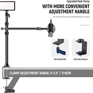 NEEWER Tabletop Camera Mount Stand with Flexible Arm, Overhead Height Adjustable Light Stand Mount with Table Mounting Clamp, Swiveling Ball Head for DSLR Camera, Phone, LED Light, Webcam and More