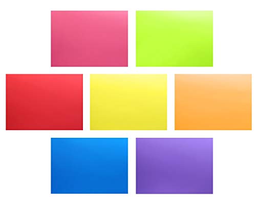 14 Pack Color Correction Light Gel Filter Sheet Colored Overlays Transparency Film Plastic Sheets, 11.7 by 8.3 Inches, 7 Colors