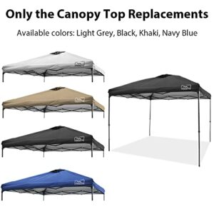 KAMPKEEPER 10x10 Pop Up Canopy Tent Top Replacement Cover Roof with Air Vent, Polyester UV 30 Waterproof for Outdoor Garden Patio Pavilion Sun Shade(Top Only)-Black