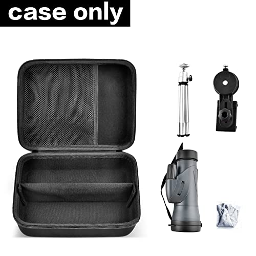 Monocular Telescope Case Compatible with Gosky 12x55/ Pankoo 12X50, 40X60, 16X52/ Titan 12x55/ Viajero 12x50/ Wingspan Optics High Definition Monocular Telescope and Quick Smartphone Holder & Tripod