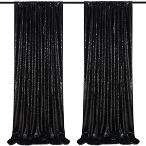 black sequin backdrop 2 panels 2ftx8ft halloween backdrop curtains party decorations birthday wedding photo backdrop