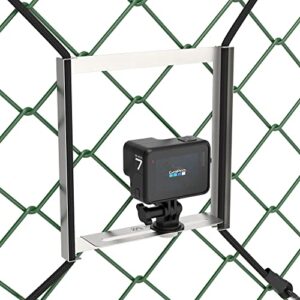 action camera backstop fence mount for gopro smartphones, ideal backstop camera fence mount for recording baseball,softball and tennis games (2 in 1)