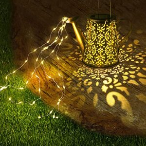 Anordsem Solar Outdoor Lights Garden Decorative-Waterproof Solar Watering Can with Lights and Solar Firework Lights for Yard Lawn Patio Pathway Courtyard Party Decorations Gardening Gifts