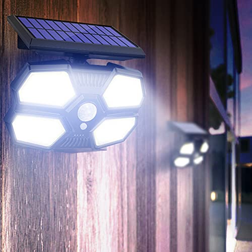 Aolyty Solar Lights Outdoor, 3 Working Modes Solar Motion Sensor Security Light with Remote Control,180 Bright COB LED 1500LM Flood Lights 6500K for Yard, Garden, Garage, Walkway, Driveway