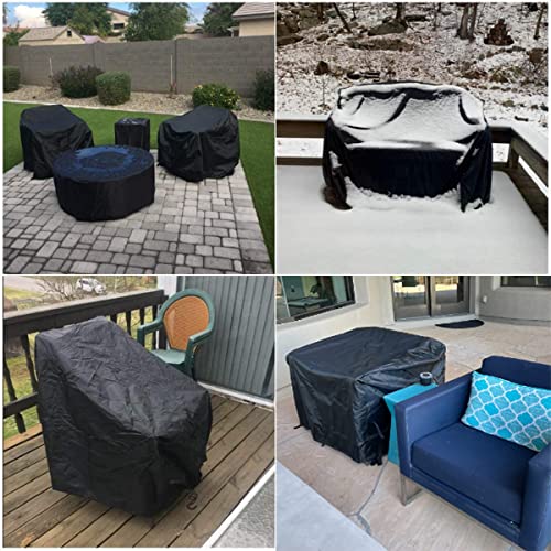 KNHUOS Patio Chair Covers, 2pcs Outdoor Chair Covers Waterproof,30" W x 37" D x 31" H, Lounge Deep Seat Cover, Patio Furniture Covers Chairs Waterproof