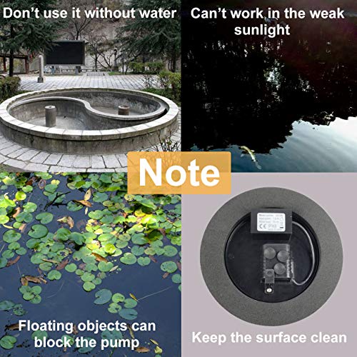 Solar Fountain Water Pump for Bird Bath, 1.4w Portable Submersible Free Standing Solar Outdoor Submersible Fountain Water Pumps Kit for Birdbath Small Pond and Patio Garden Decoration(Blue)