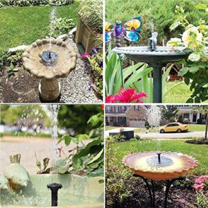 Solar Fountain Water Pump for Bird Bath, 1.4w Portable Submersible Free Standing Solar Outdoor Submersible Fountain Water Pumps Kit for Birdbath Small Pond and Patio Garden Decoration(Blue)