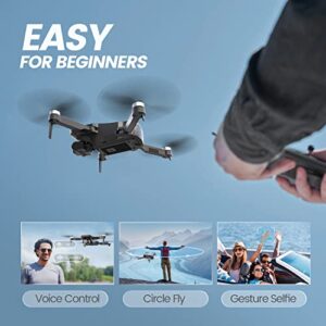 Holy Stone GPS Drone for Adults with Rock Steady Camera 4K Photo 2-axis Gimbal,HS360 FPV Quadcopter for Beginners,Brushless Motor,Long Range,5GHz Wifi,Follow Me,Auto Return Home,with 3 Batteries