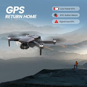 Holy Stone GPS Drone for Adults with Rock Steady Camera 4K Photo 2-axis Gimbal,HS360 FPV Quadcopter for Beginners,Brushless Motor,Long Range,5GHz Wifi,Follow Me,Auto Return Home,with 3 Batteries