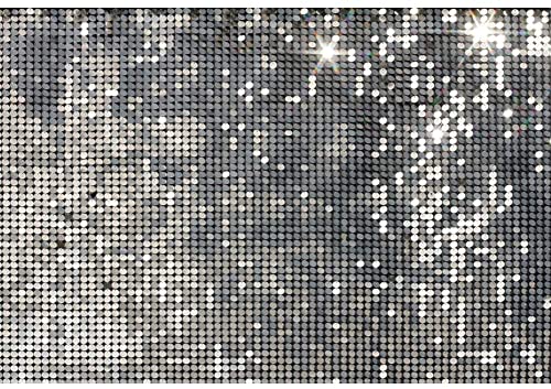 YongFoto 7x5ft Disco Party Backdrop Sliver Sequins Photography Background Glitter Halos Wedding Birthday Party Cake Table Banner 70s Theme Party Backdrop Disco Decorations Backdrop