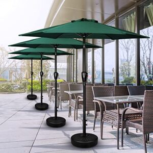 Simple Deluxe 7.5ft Patio Umbrella Outdoor Table Market Yard Umbrella with Push Button Tilt/Crank, 6 Sturdy Ribs for Garden, Deck, Backyard, Pool, Green