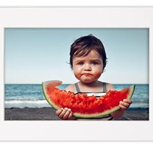 11x17 Mat for 16x20 Frame - Precut Mat Board Acid-Free White 11x17 Photo Matte Made to Fit a 16x20 Picture Frame, Premium Matboard for Family Photos, Show Kits, Art, Picture Framing, Pack of 1 Mat