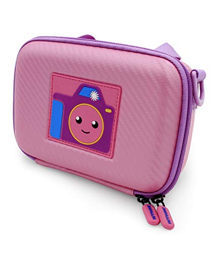 CASEMATIX Pink Camera Case Compatible with VTech KidiZoom Camera - Protective Travel Case with Shoulder Strap Compatible with VTech KidiZoom Duo Selfie Cam, Pix, Twist Connect and More!