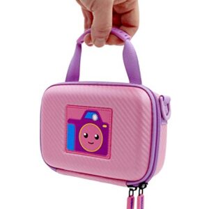 CASEMATIX Pink Camera Case Compatible with VTech KidiZoom Camera - Protective Travel Case with Shoulder Strap Compatible with VTech KidiZoom Duo Selfie Cam, Pix, Twist Connect and More!