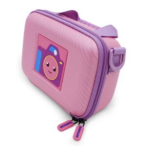 CASEMATIX Pink Camera Case Compatible with VTech KidiZoom Camera - Protective Travel Case with Shoulder Strap Compatible with VTech KidiZoom Duo Selfie Cam, Pix, Twist Connect and More!