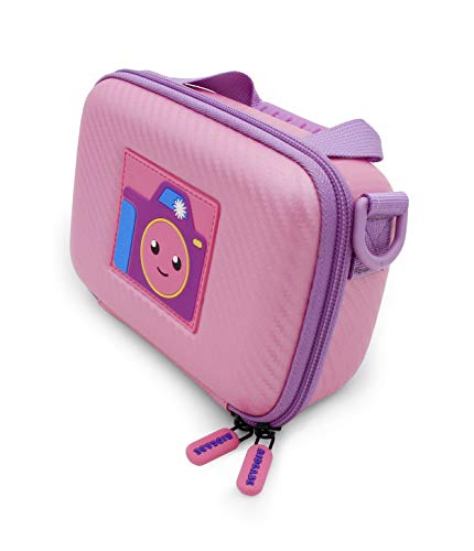 CASEMATIX Pink Camera Case Compatible with VTech KidiZoom Camera - Protective Travel Case with Shoulder Strap Compatible with VTech KidiZoom Duo Selfie Cam, Pix, Twist Connect and More!