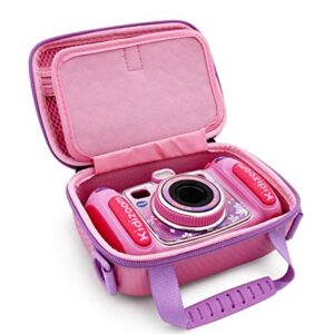CASEMATIX Pink Camera Case Compatible with VTech KidiZoom Camera - Protective Travel Case with Shoulder Strap Compatible with VTech KidiZoom Duo Selfie Cam, Pix, Twist Connect and More!
