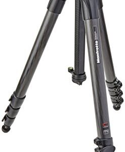 Manfrotto 057 Carbon Fiber 4-Section Geared Tripod (MT057C4-G),Black