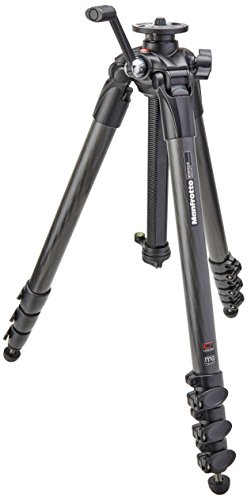 Manfrotto 057 Carbon Fiber 4-Section Geared Tripod (MT057C4-G),Black